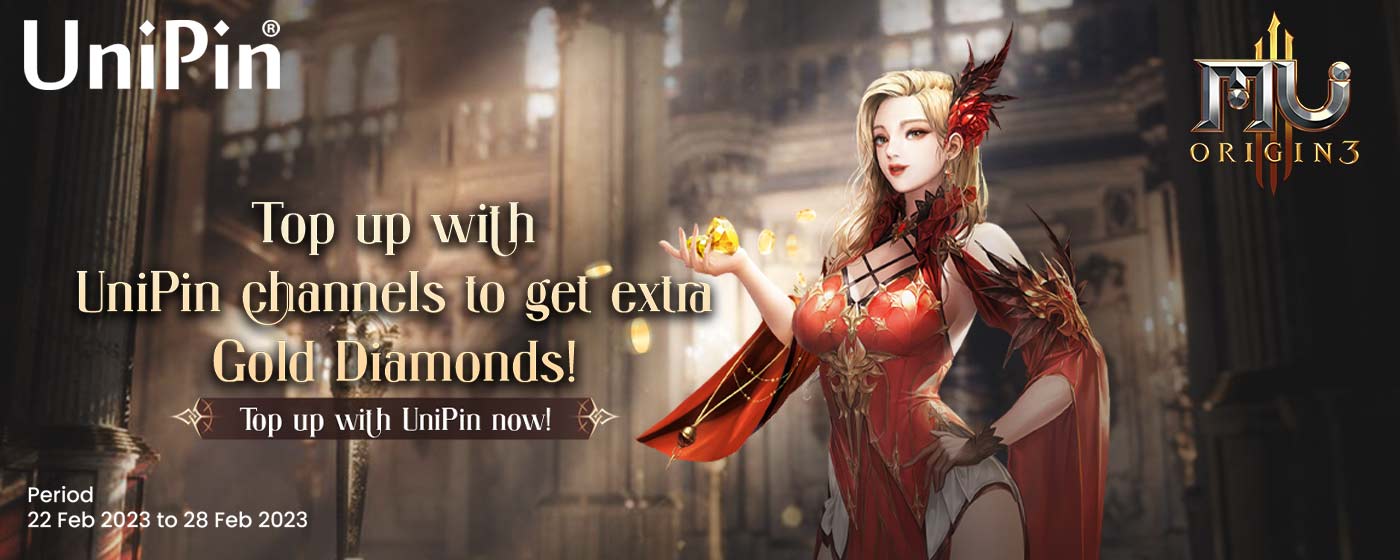 Top Up Divine Diamonds And Get Extra Golden Diamonds In MU Origin 3! (MY)